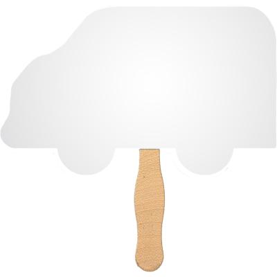 Handheld Fan Custom Shaped with Laminated Finish - product view 3