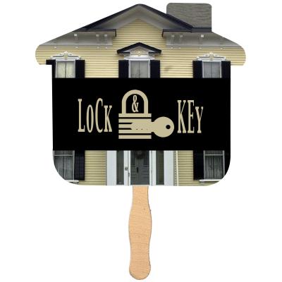 Handheld Fan Custom Shaped with Laminated Finish - product view 12