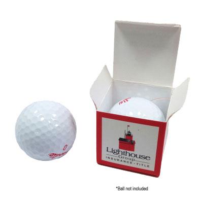 Custom Single Golf Ball Box Full Color - 1.7 in