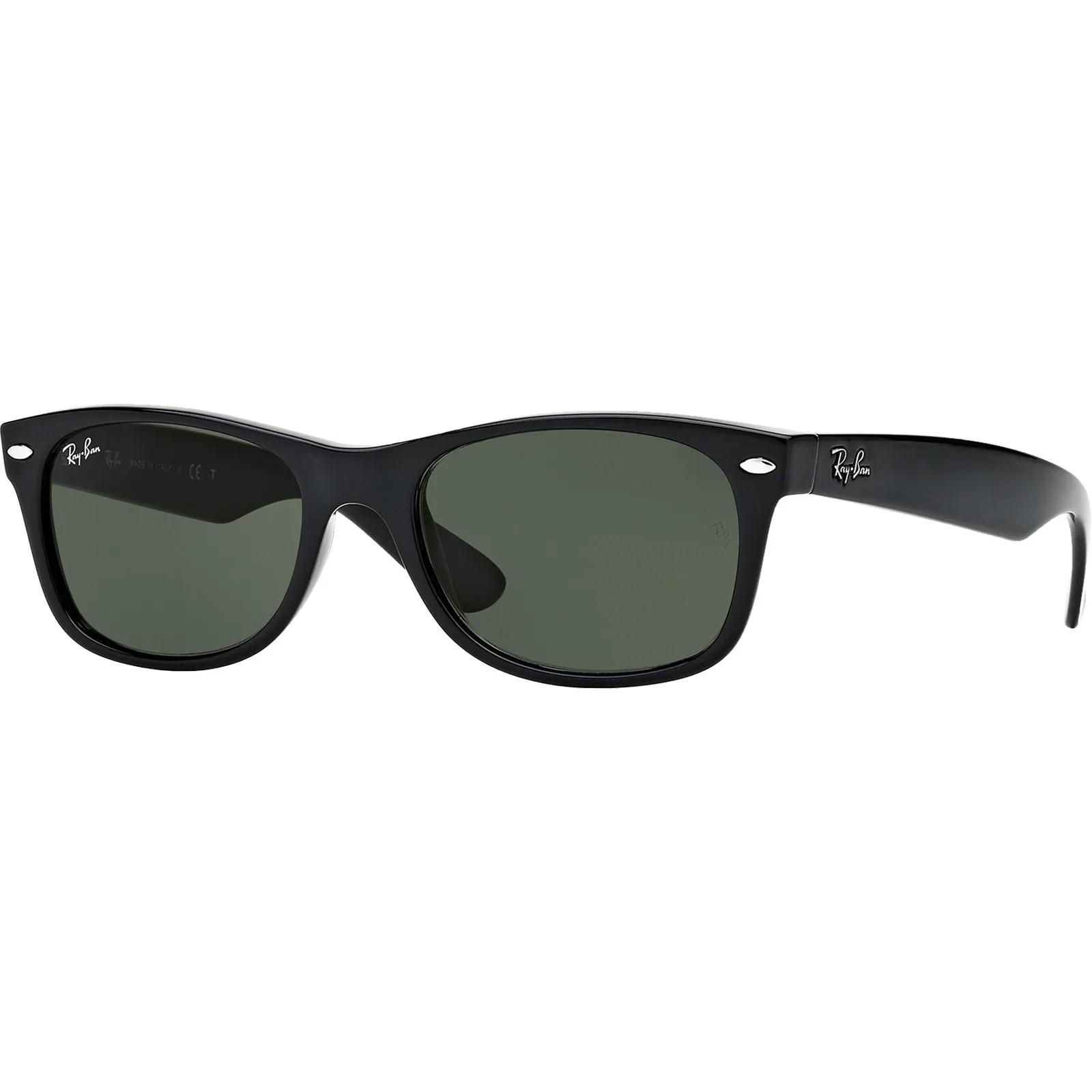 Ray-Ban New Wayfarer Sunglasses Black Green Lenses - 7 x 5 in