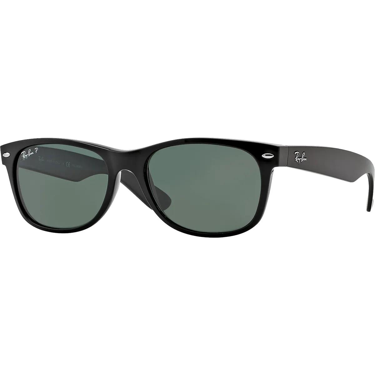 Ray-Ban New Wayfarer Polarized Sunglasses Black Classic - 7 x 5 in