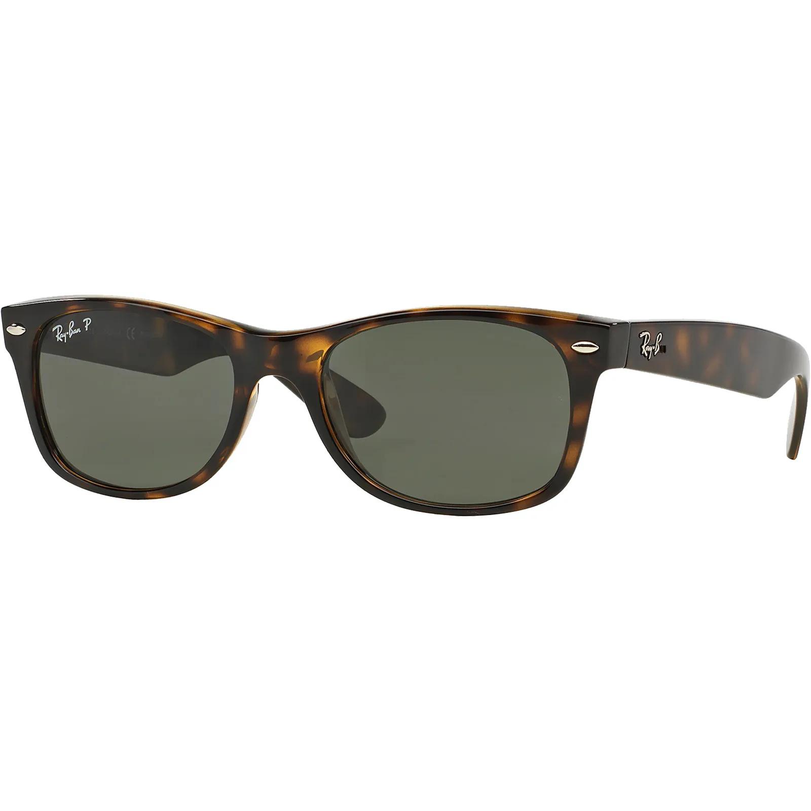Ray-Ban New Wayfarer Polarized Sunglasses Tortoise Green - 7 x 5 in