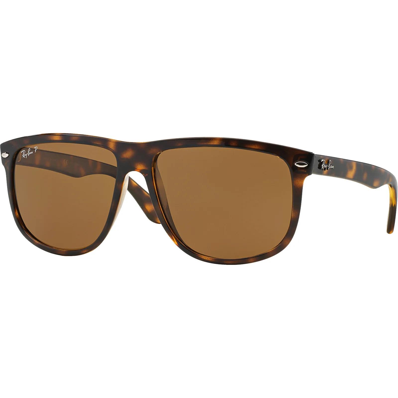Polarized Square Sunglasses: Light Havana/Brown 60/15/145
