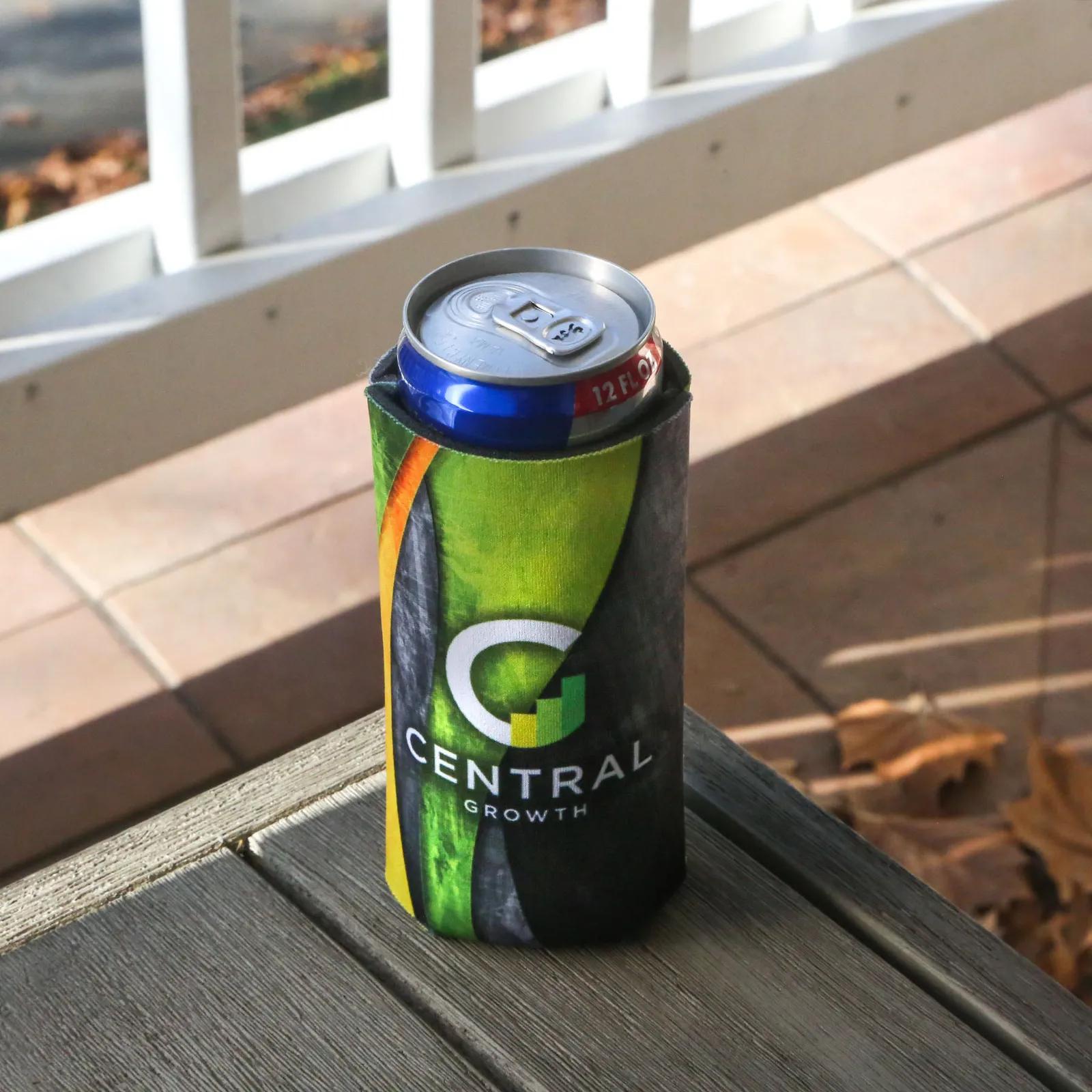 Custom Koozies Slim Can Foam Cooler - 12 oz - product view 2