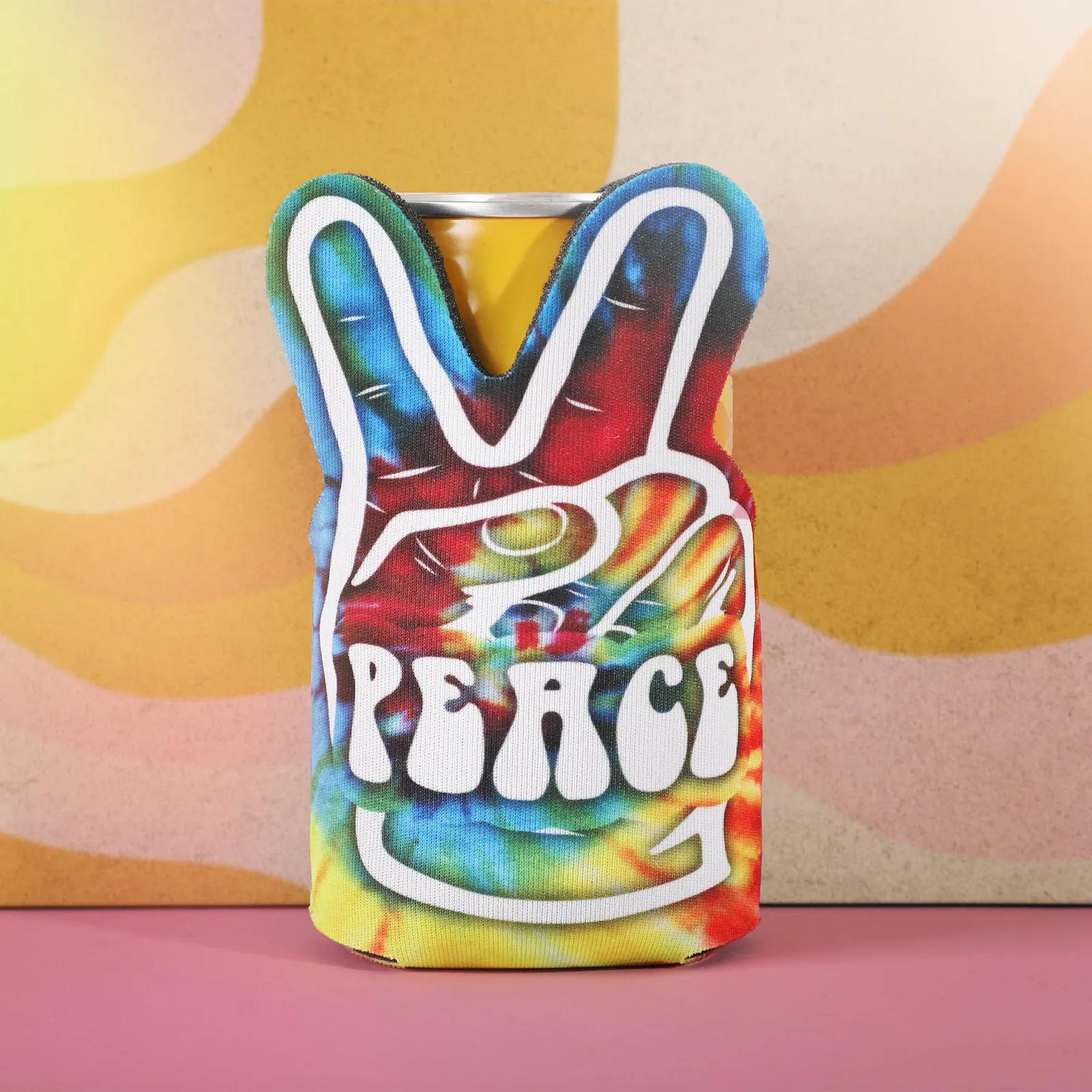 Can Cooler Peace Sign Shape High Density Foam - product view 2