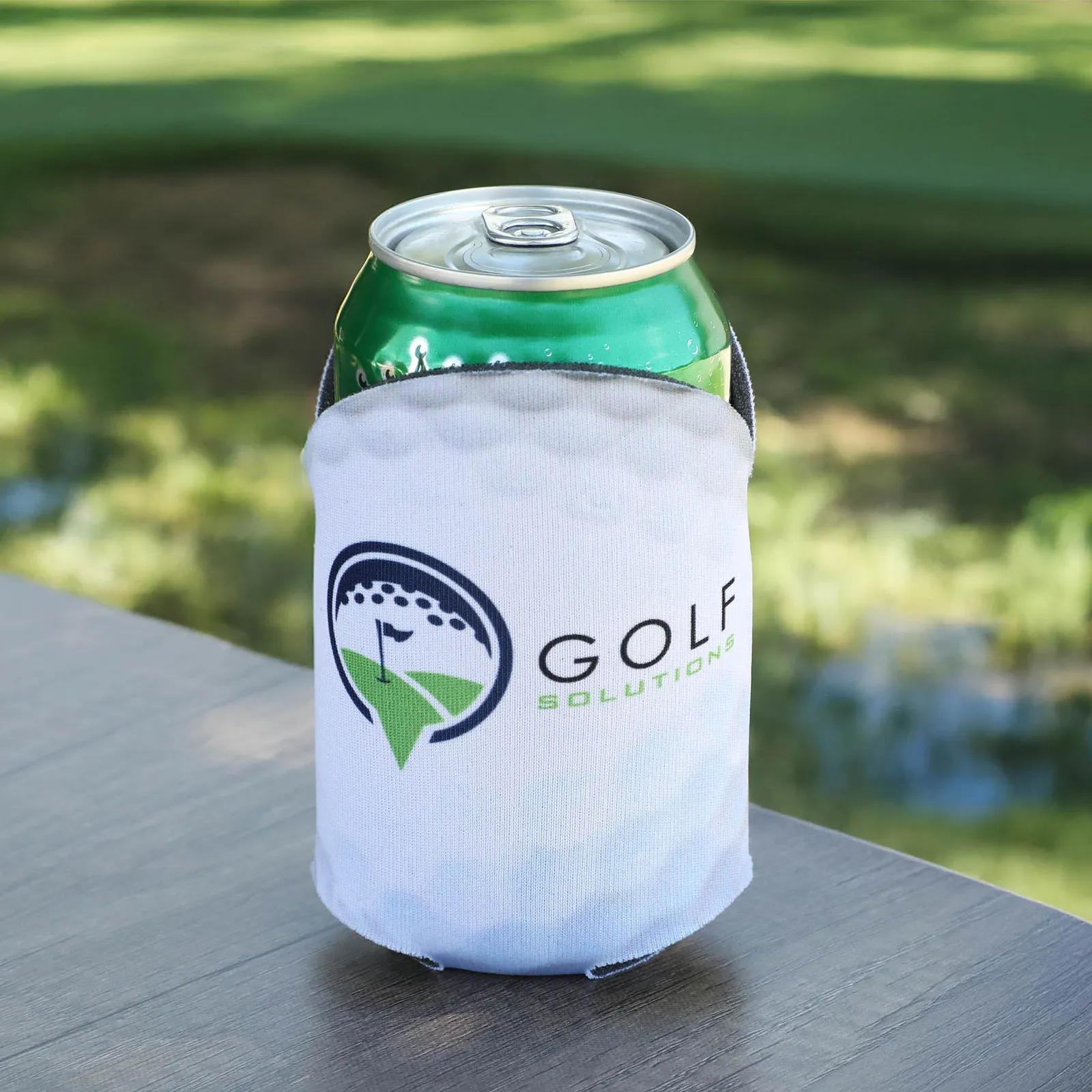 Custom Koozies Round Top Can Cooler Scuba Foam - 4 x 4 in - product view 3