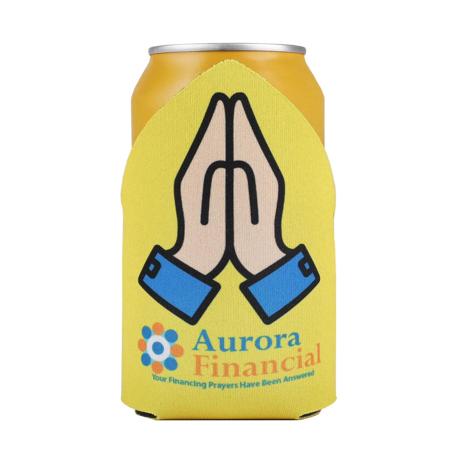 Custom Koozies Triangle Top Can Cooler Scuba Foam - 4 x 4 in - product view 5