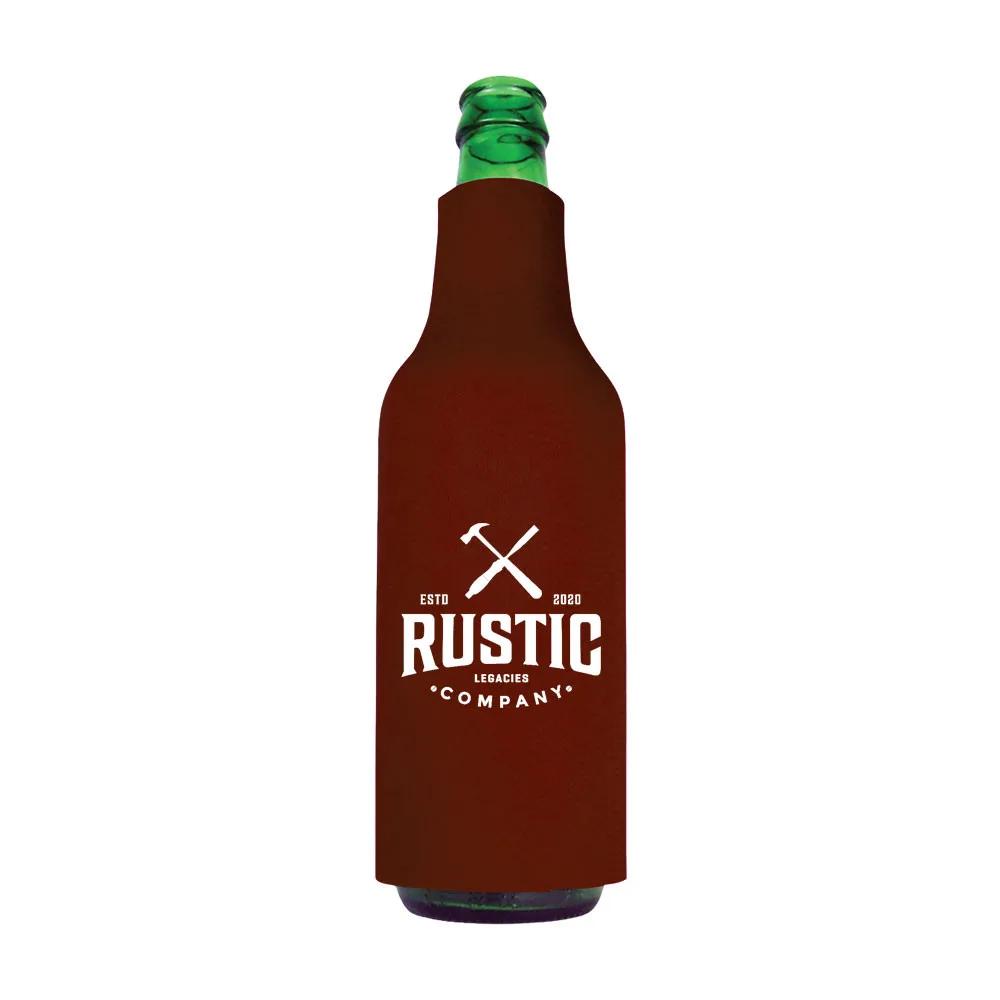 Bottle Cooler Slide-On High-Density Scuba Foam - 4 x 7.5 in - product view 2