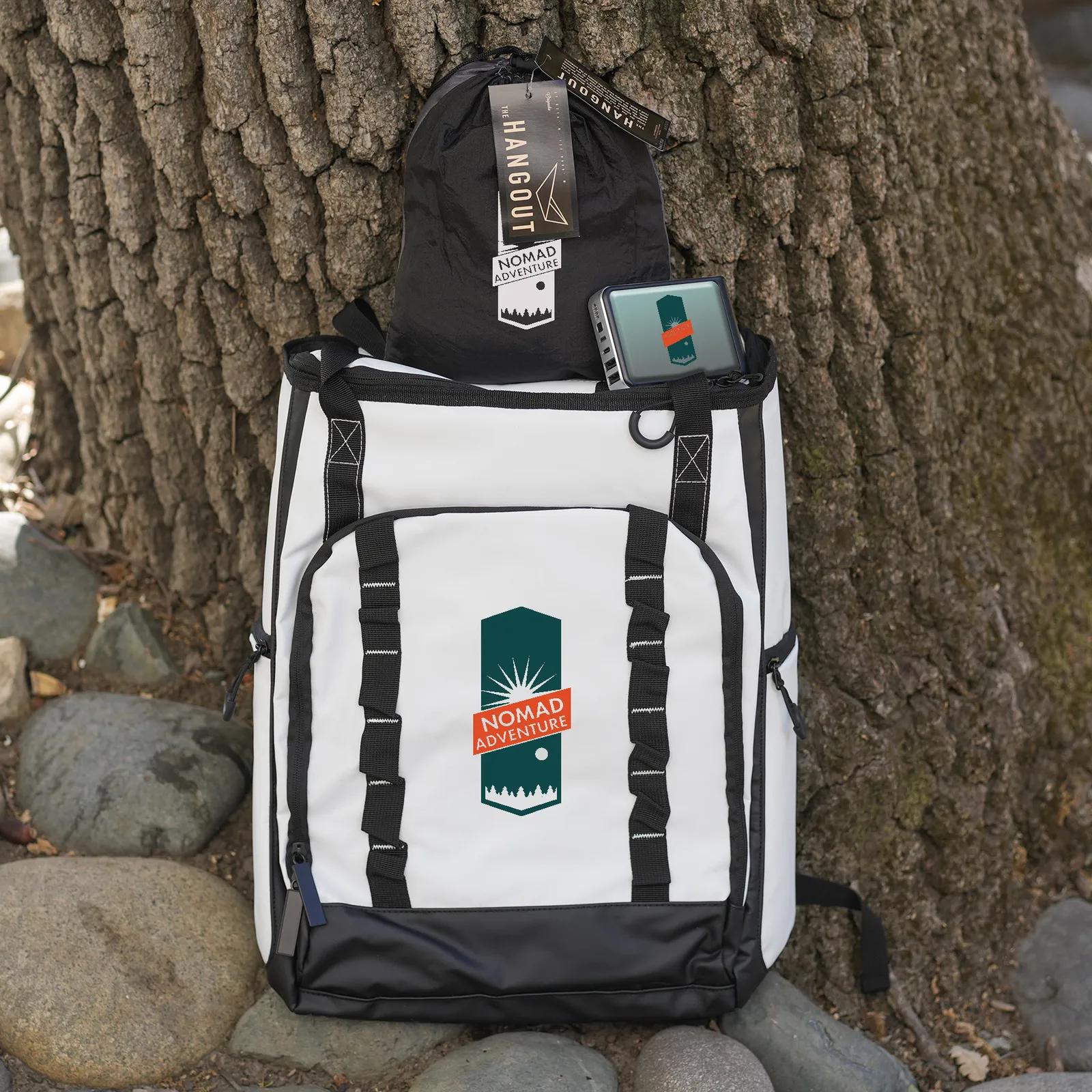 Adventure Kit Cooler Backpack Hammock Power Bank - 12 x 6.5 x 17.5 in