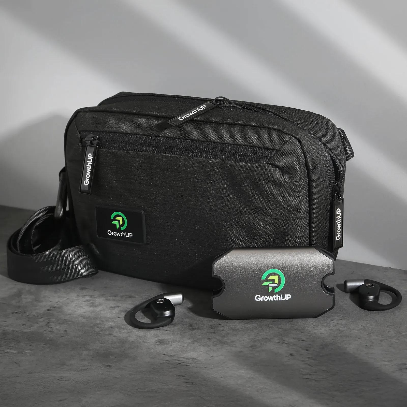 Snow Canvas Tech Sling with Wireless Earbuds - 10 x 6 in