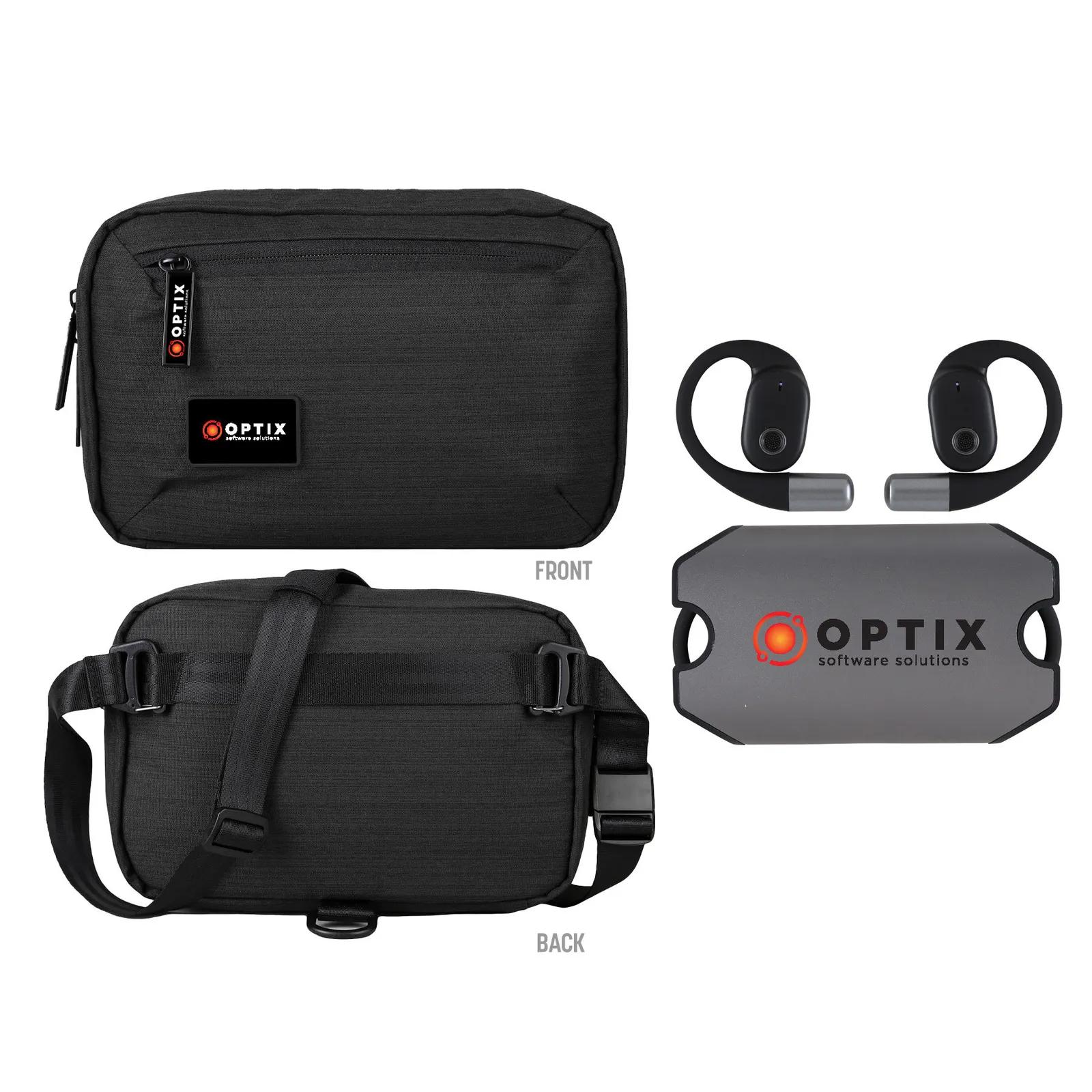 Snow Canvas Tech Sling with Wireless Earbuds - 10 x 6 in - product view 2