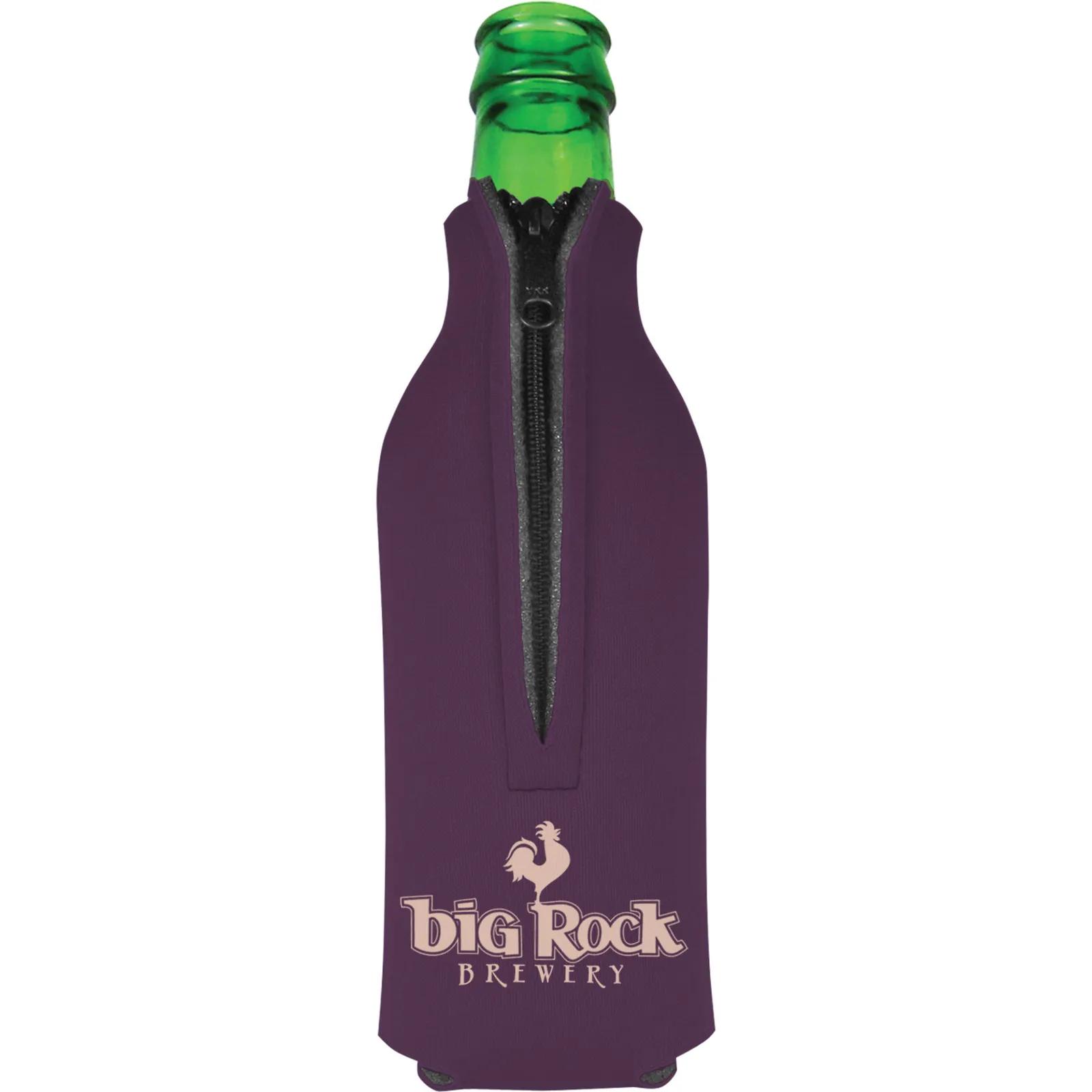 Bottle Cooler Zipper Scuba Foam American Made - product view 2