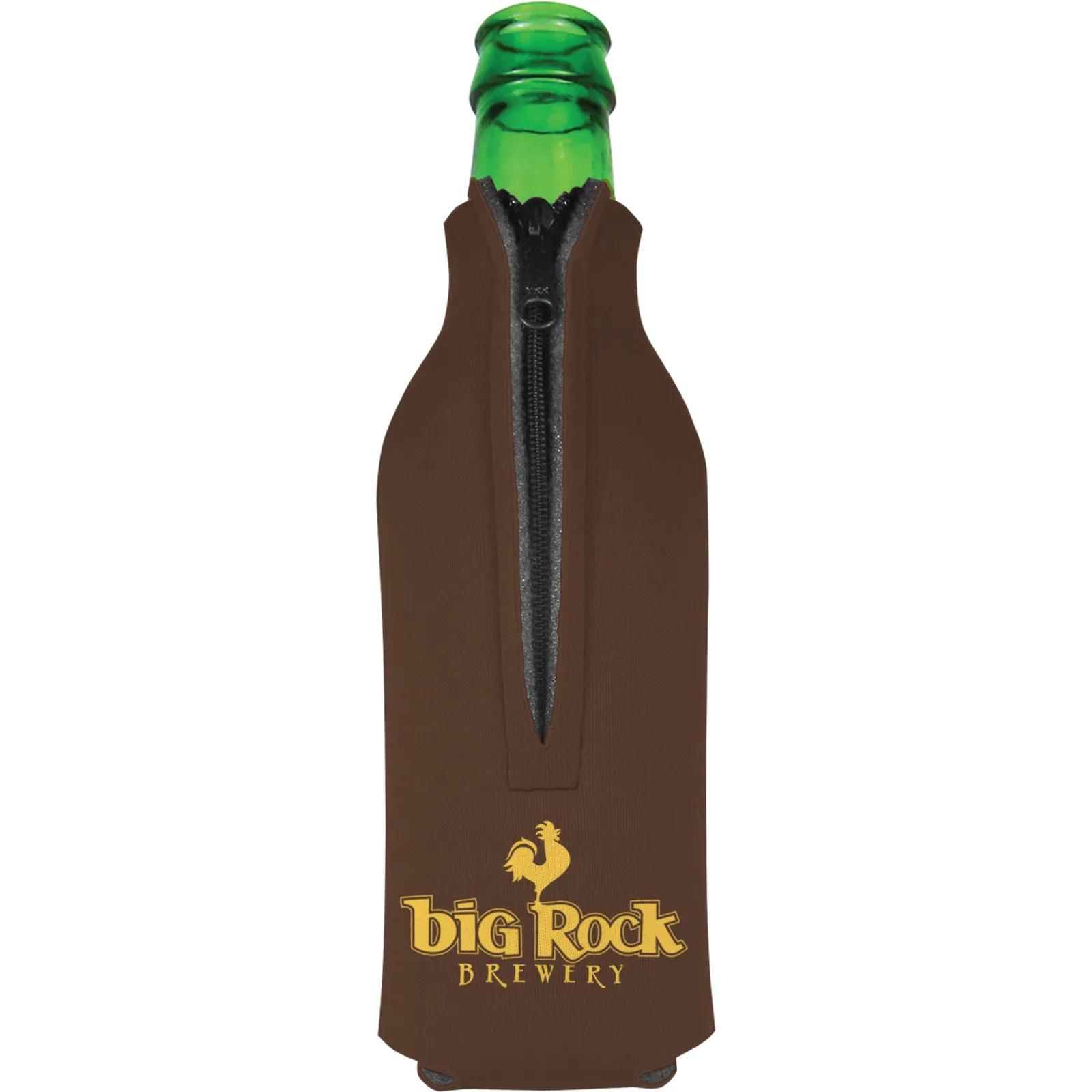 Bottle Cooler Zipper Scuba Foam American Made - product view 4