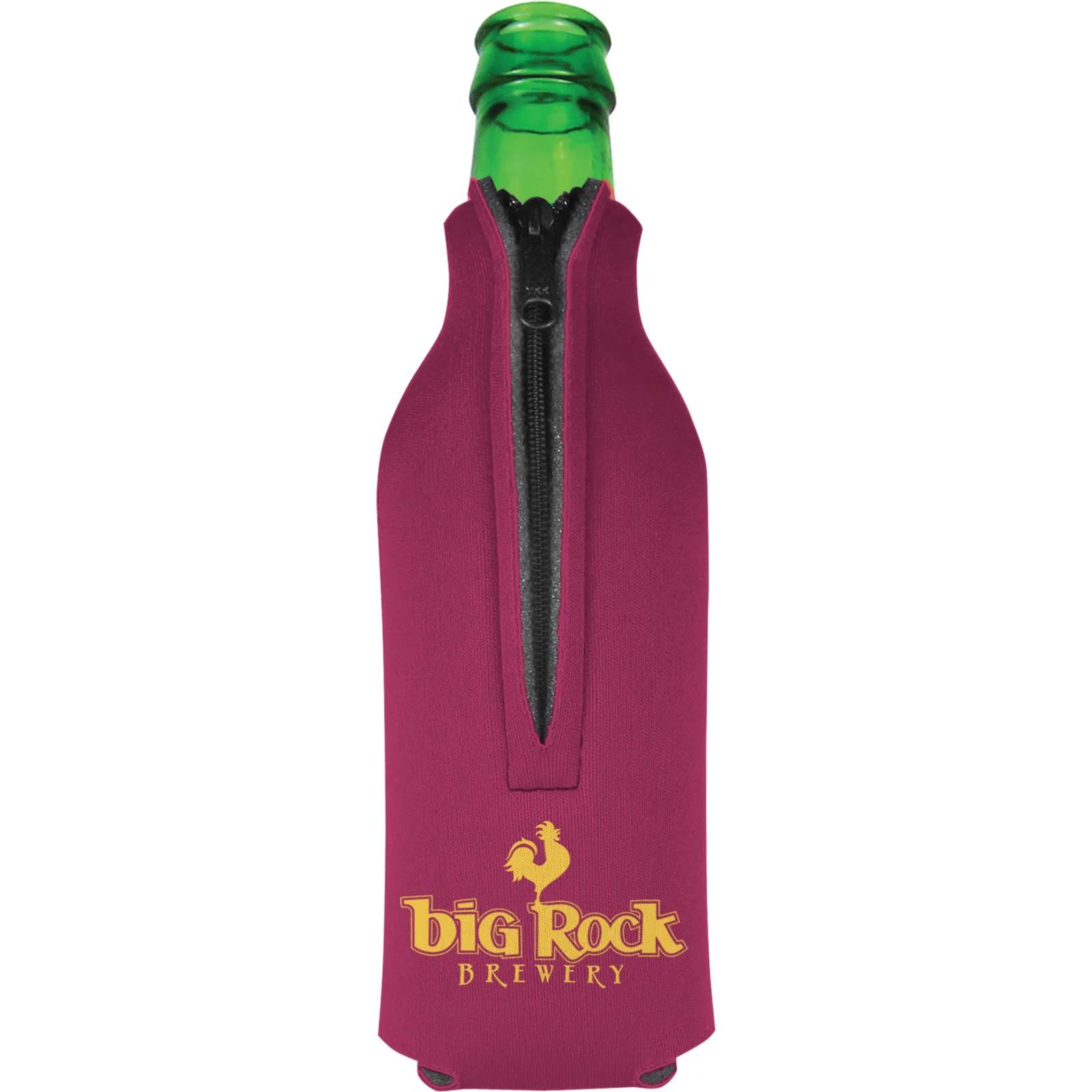 Bottle Cooler Zipper Scuba Foam American Made - product view 5