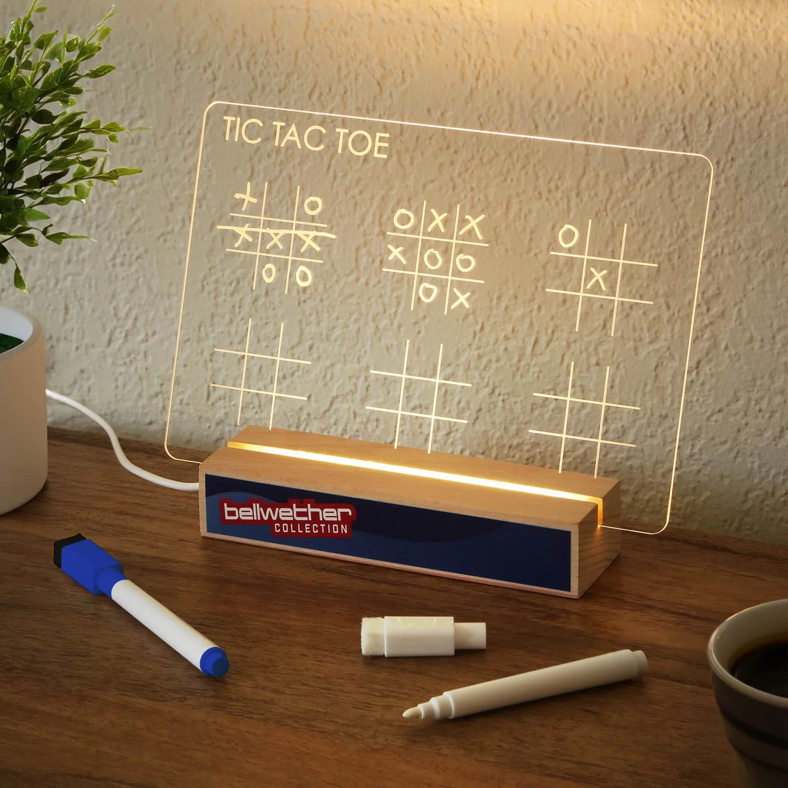 Desktop Game Set LED Light-Up Beechwood Base