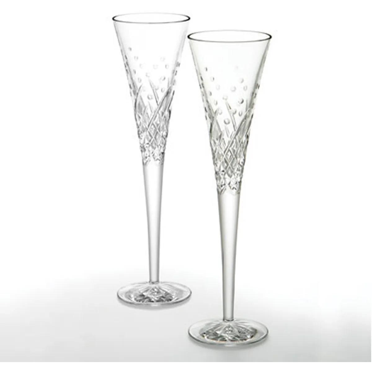 Waterford Champagne Flute Crystal Happy Celebration - 10.25 in