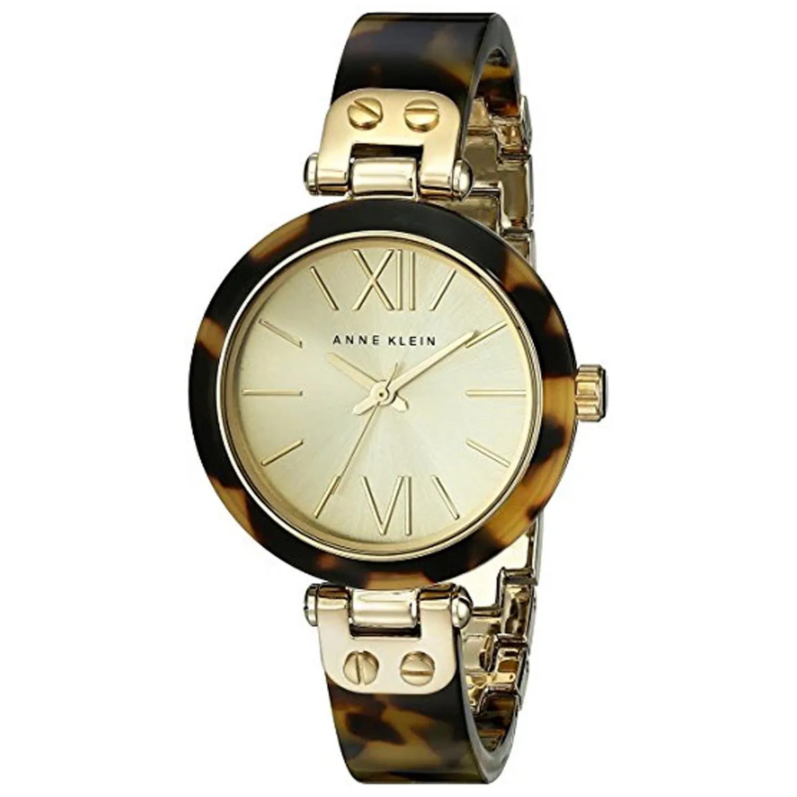 Women's Gold-Tone Tortoise Bangle Watch (One Size)