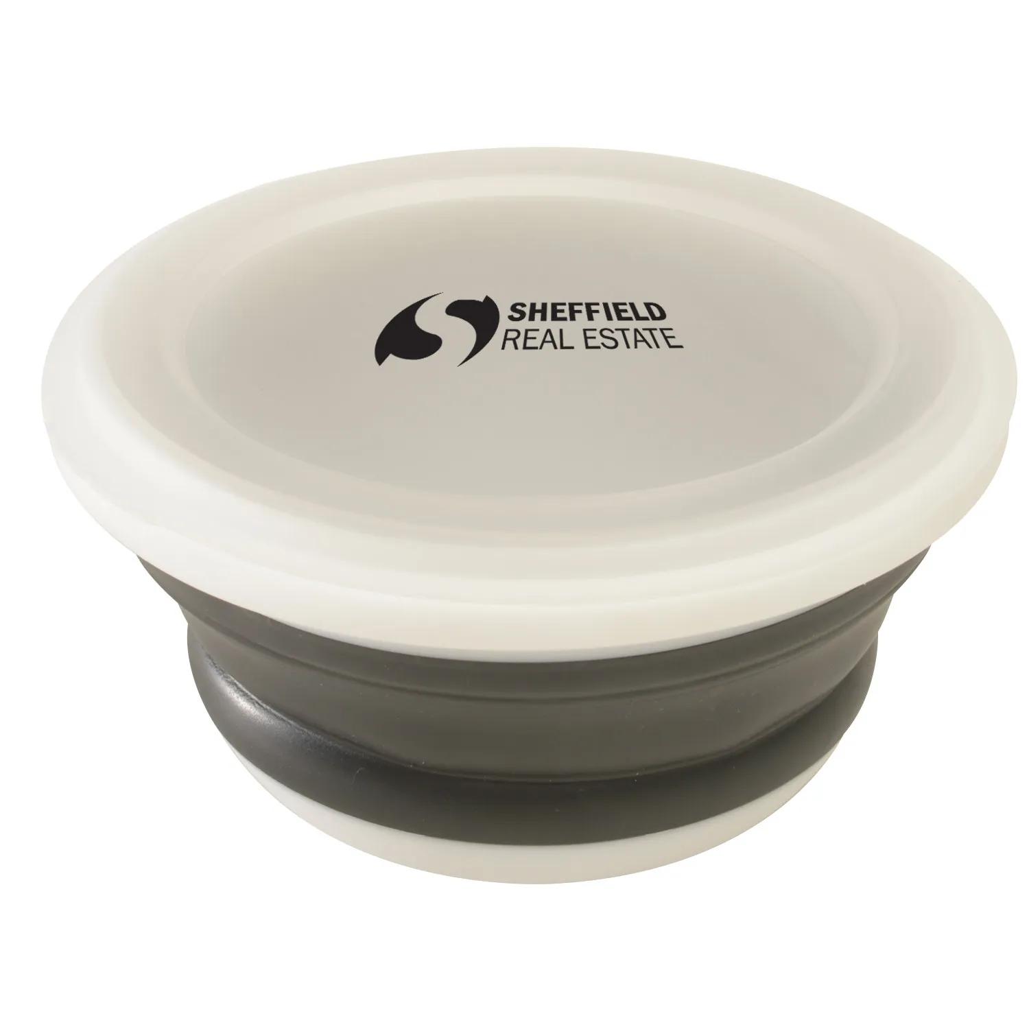 Collapsible Bowl Silicone Snap Lid Food Storage - 5.8 in