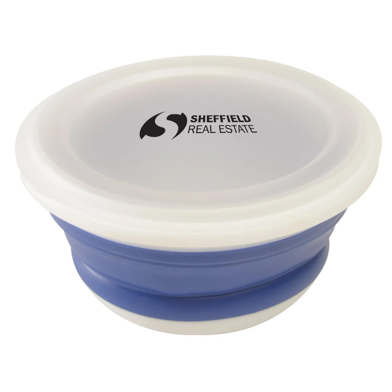 Collapsible Bowl Silicone Snap Lid Food Storage - 5.8 in - product view 2