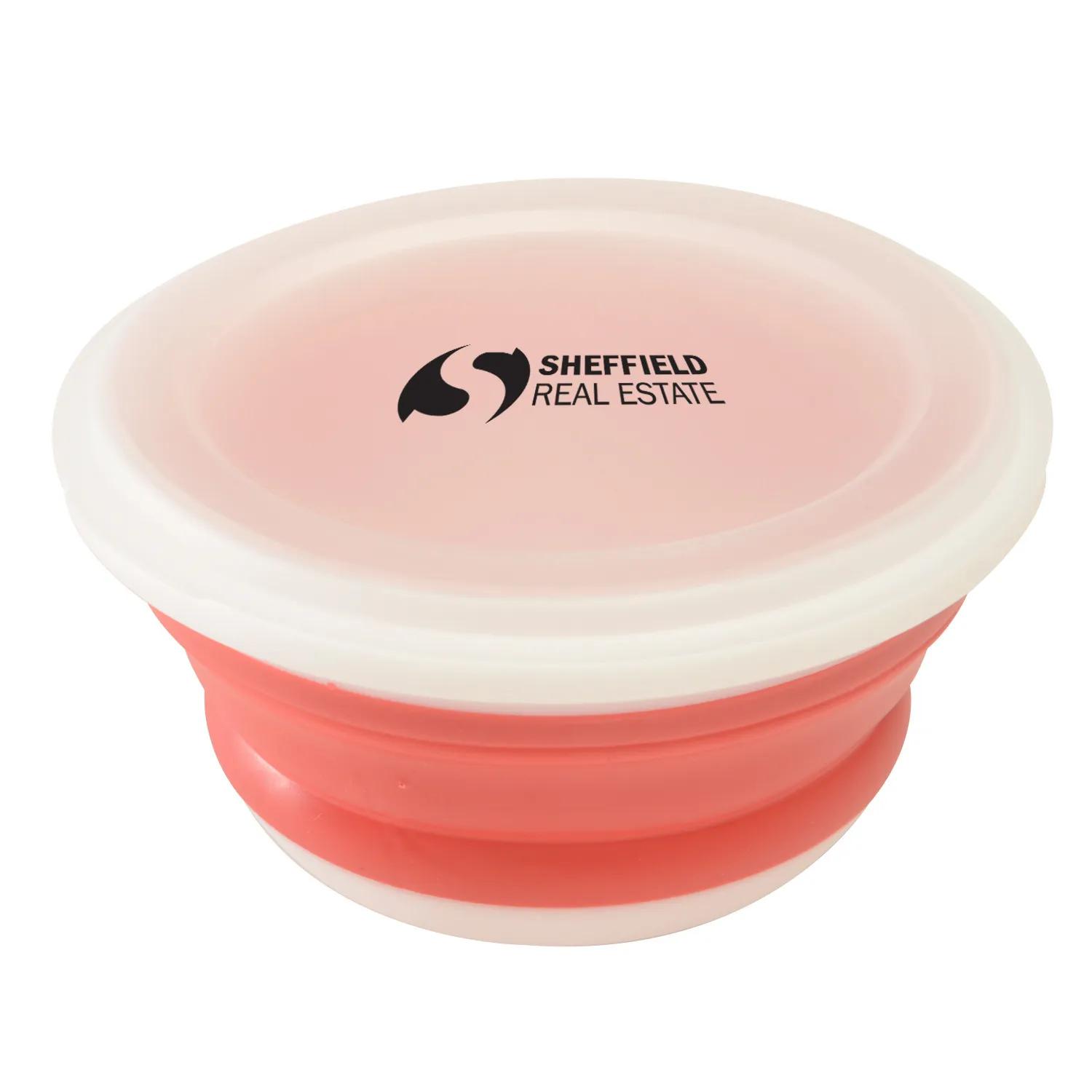Collapsible Bowl Silicone Snap Lid Food Storage - 5.8 in - product view 3