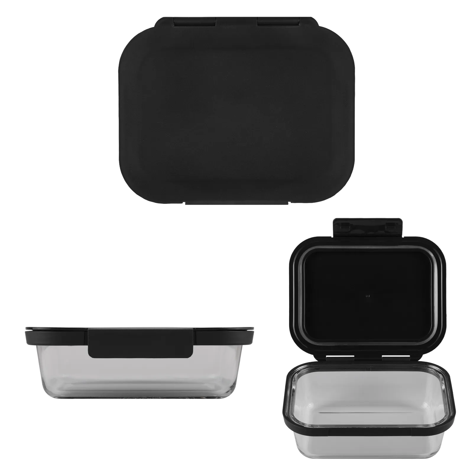 Glass Bento Box with Snap Lid - 8 x 6.5 in - blank view 14