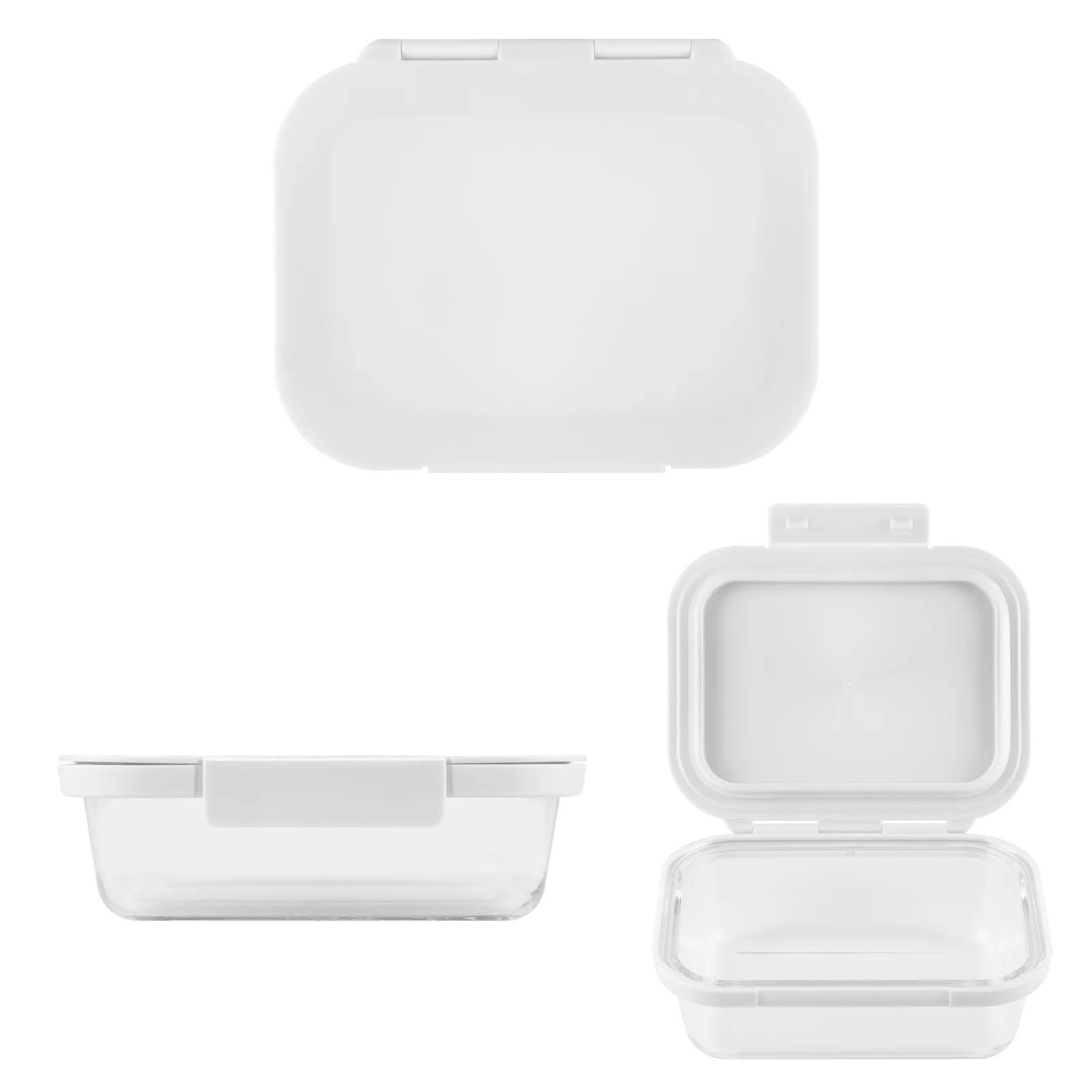 Glass Bento Box with Snap Lid - 8 x 6.5 in - blank view 17