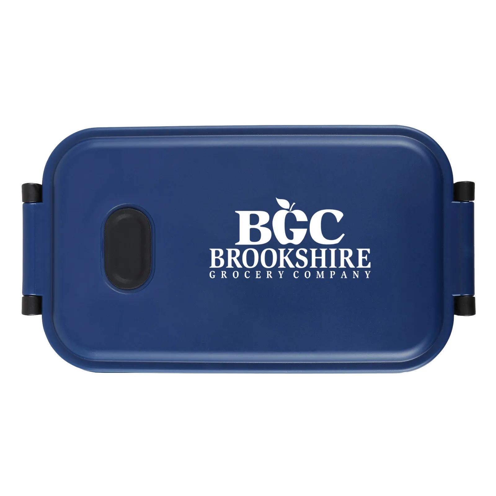 Recycled Plastic Bento Box with Steam Vent - 8.25 in - product view 2