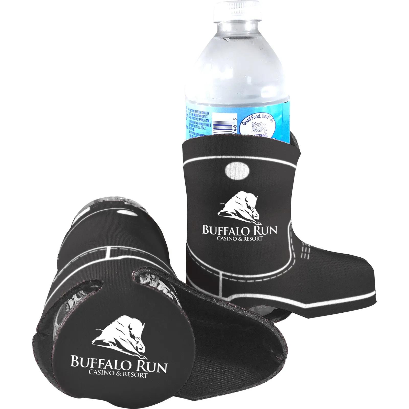 Boot Shaped Bottle Cooler Scuba Foam - 5.6 in - product view 6