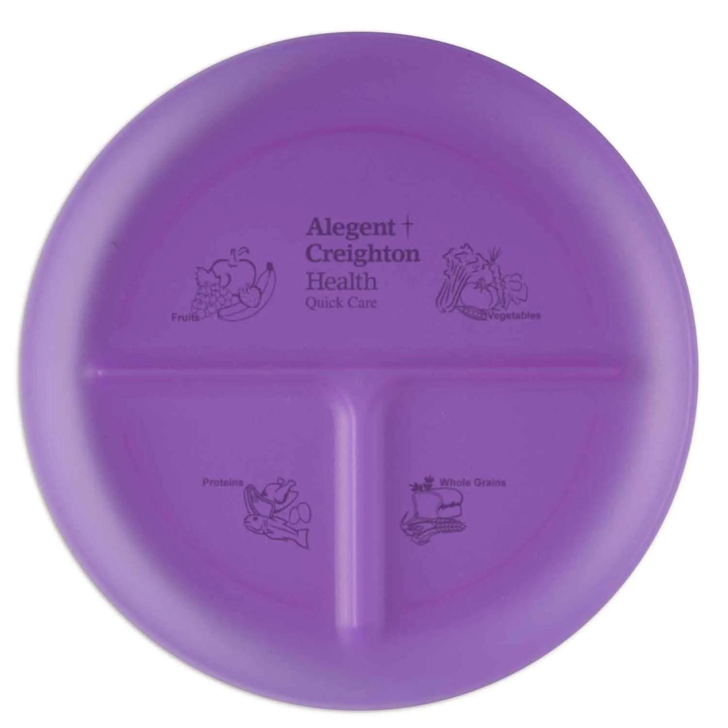 Portion Control Plate Three Compartment - 10 in Diameter - product view 2