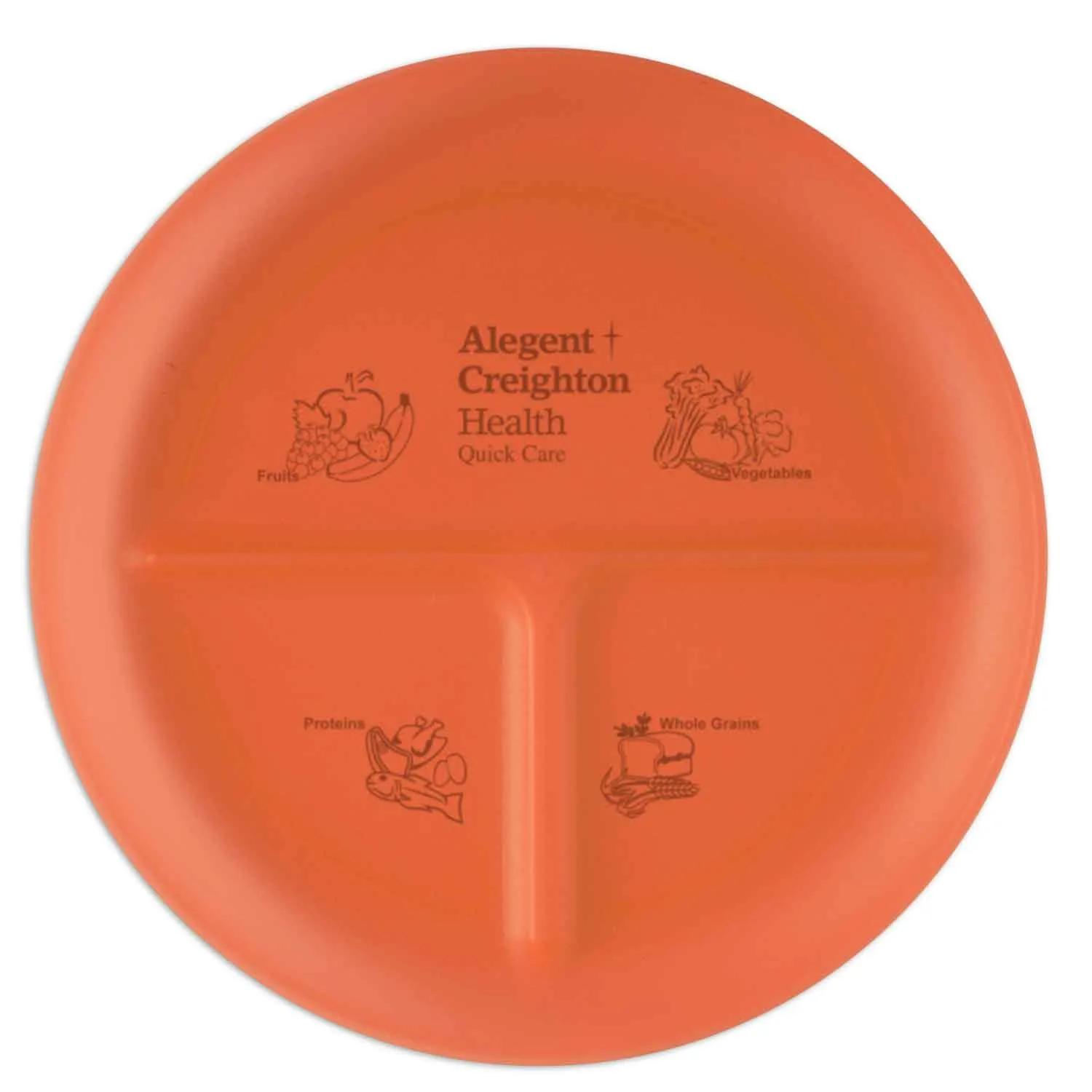 Portion Control Plate Three Compartment - 10 in Diameter - product view 3