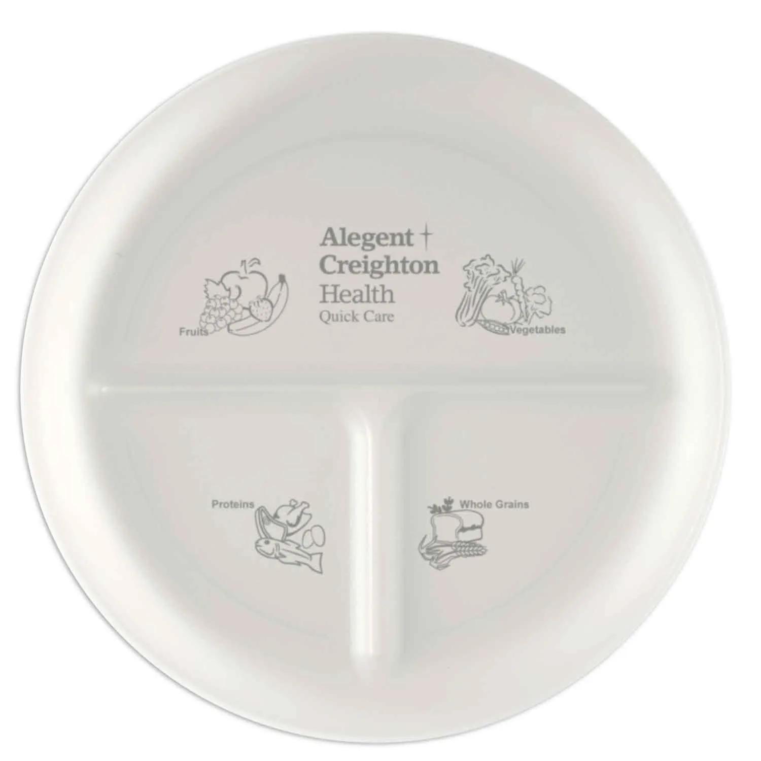Portion Control Plate Three Compartment - 10 in Diameter - product view 6