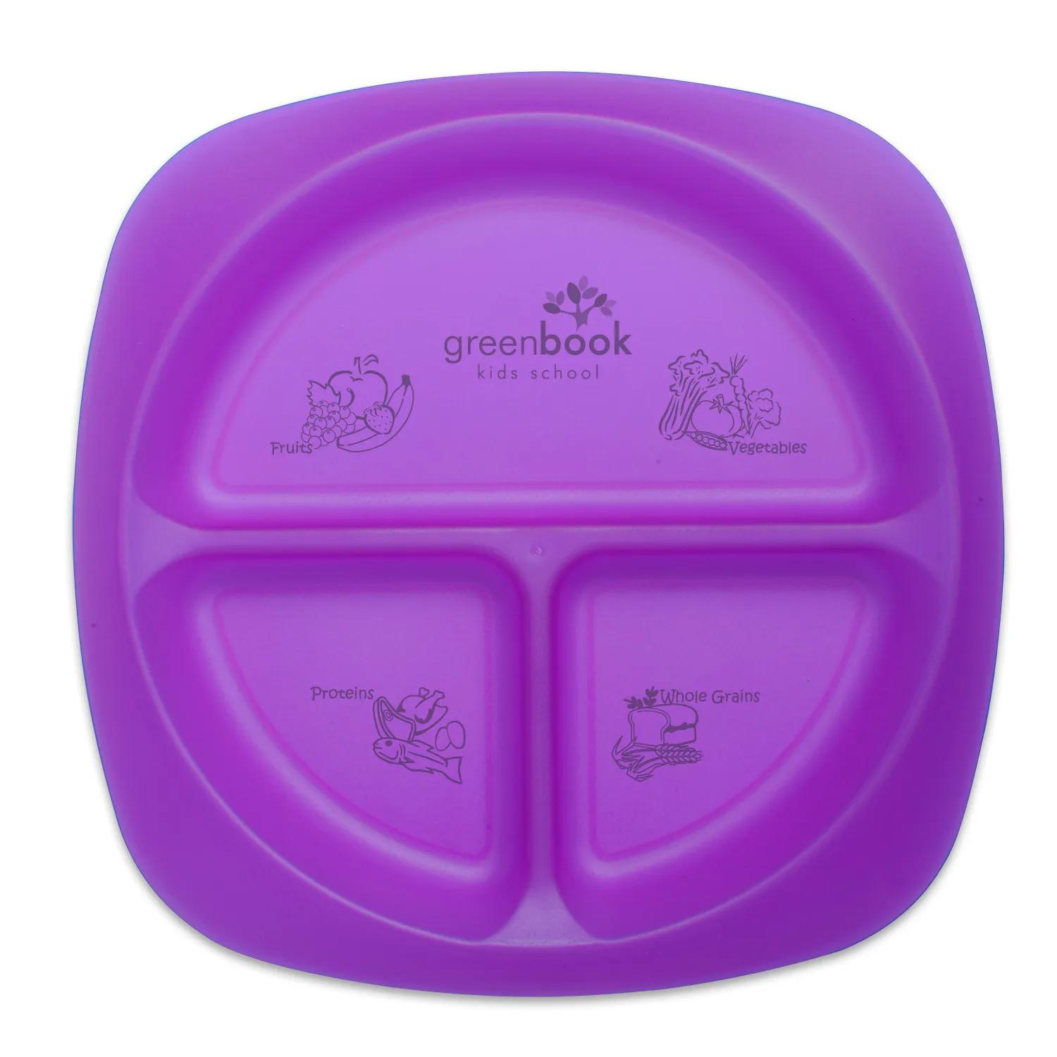 Children's Portion Plate Three Compartment - 9 x 9 in - product view 2