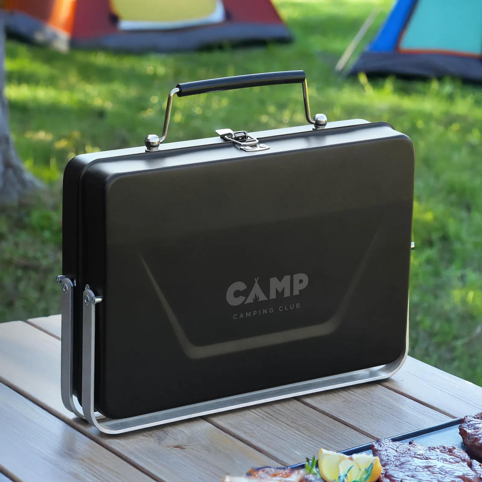 Portable Charcoal Grill Foldable Suitcase Design - 11.75 in - product view 2