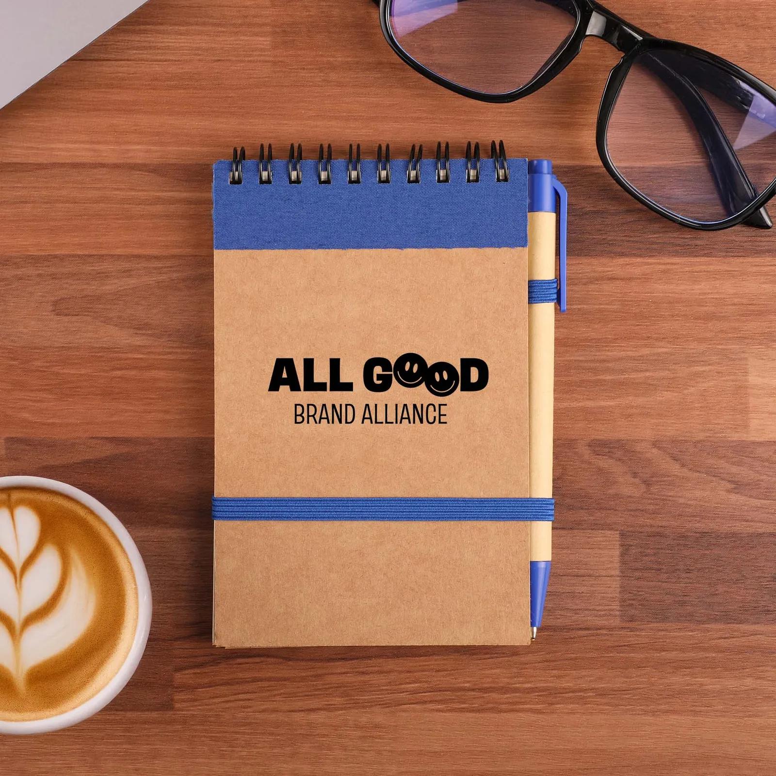 Eco Jotter Notebook with Pen Kraft Paper - 3 x 5 in