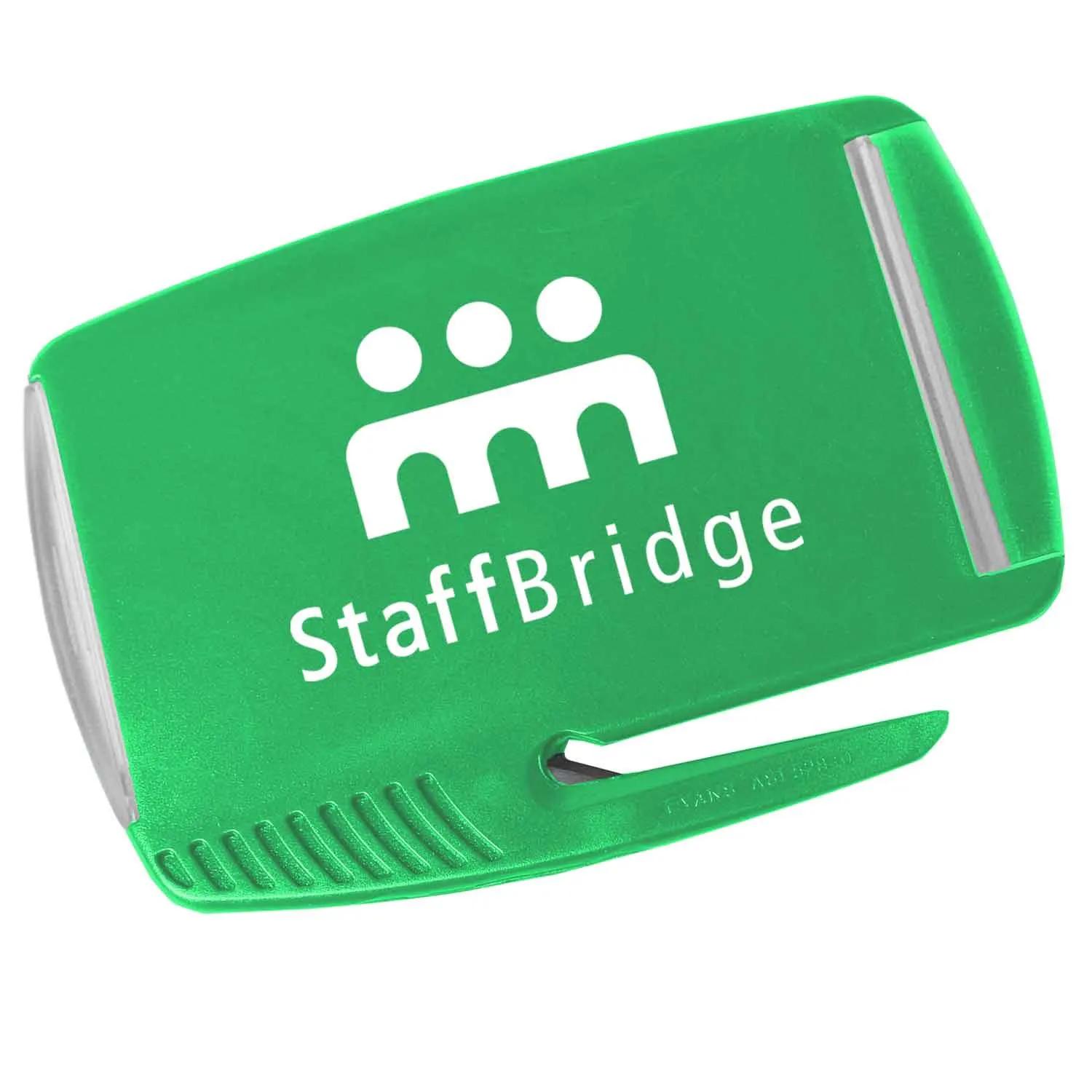 Business Card Holder with Letter Opener Steel Blade - product view 3