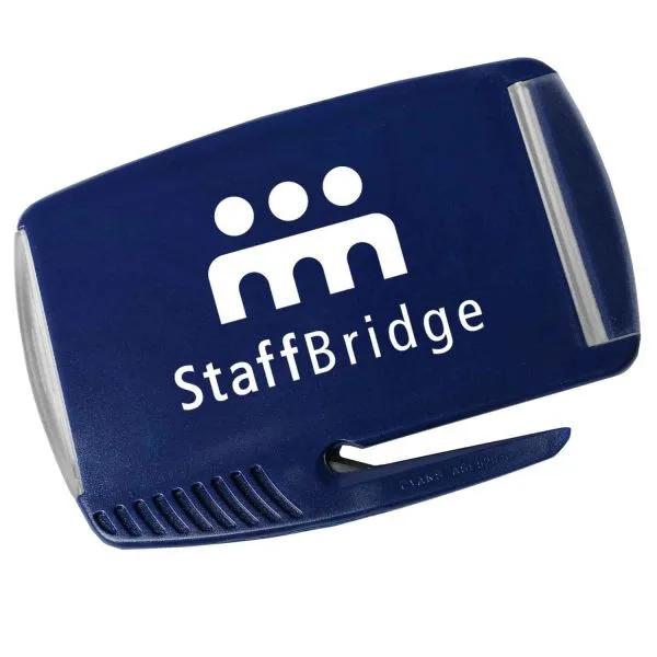 Business Card Holder with Letter Opener Steel Blade - product view 5
