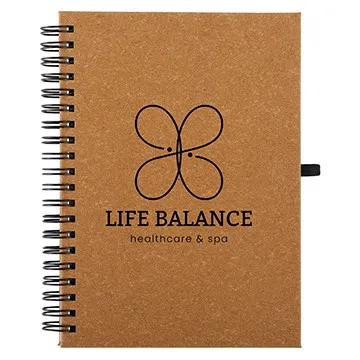 Bonded Leather Notebook Spiral with Sticky Notes - 5 x 7 in