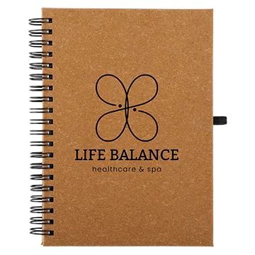 Bonded Leather Notebook Spiral with Sticky Notes - 5 x 7 in - product view 2