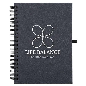 Bonded Leather Notebook Spiral with Sticky Notes - 5 x 7 in - product view 3