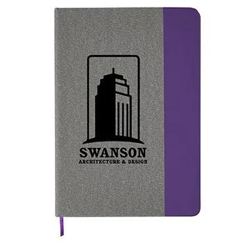 Heathered Journal Hardbound Polyurethane - 5.75 x 8.25 in - product view 5