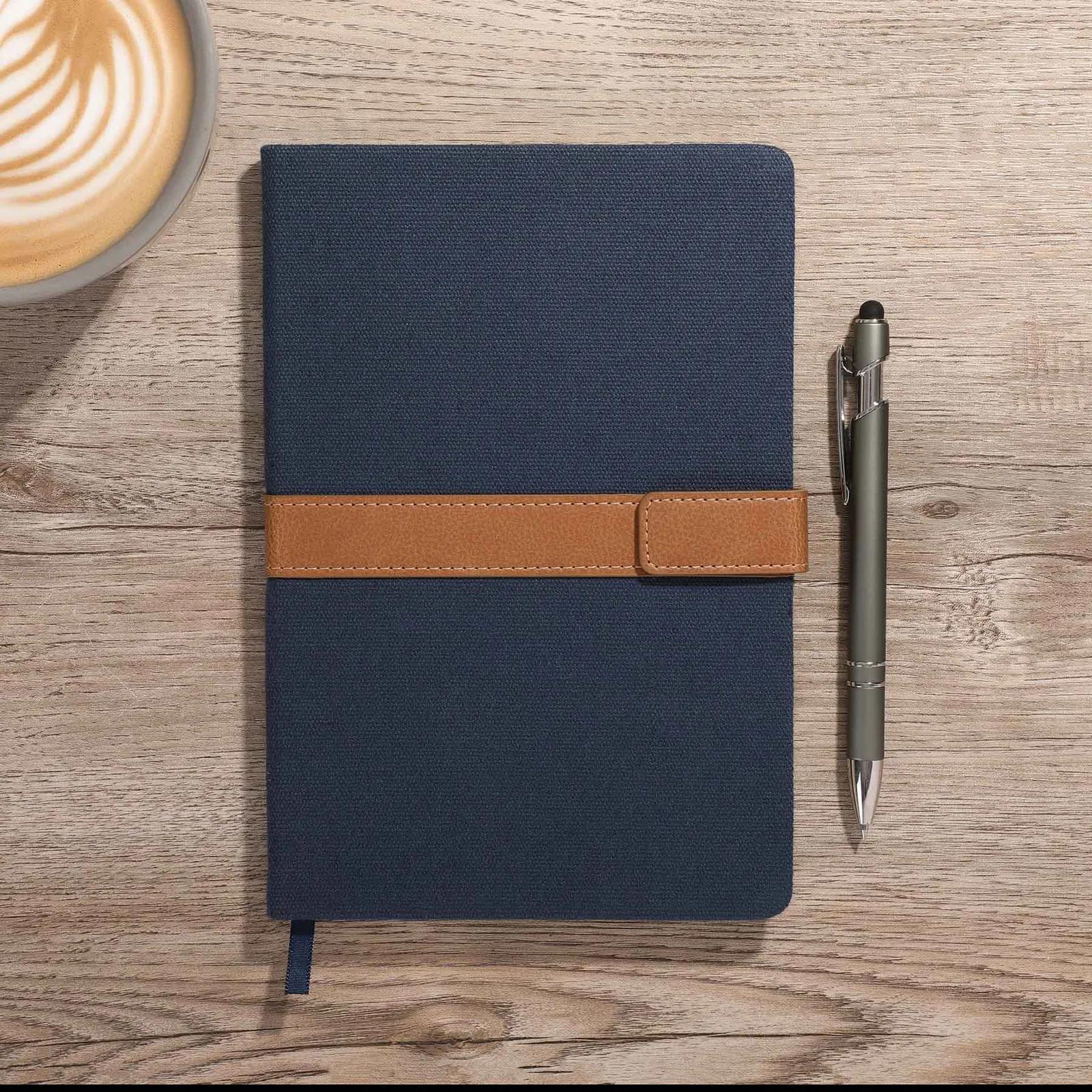 Magnetic Closure Notebook Leather FSC Paper - 5.5 x 8.25 in - blank view 11