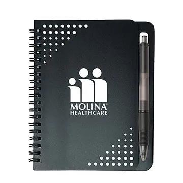 Spiral Notebook with Pen Polypropylene Cover - 5 x 7 in