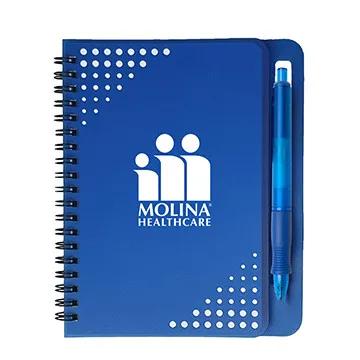 Spiral Notebook with Pen Polypropylene Cover - 5 x 7 in - product view 2