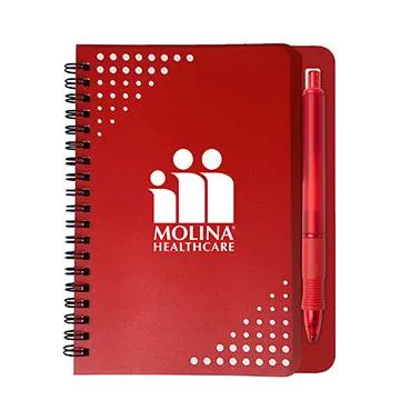 Spiral Notebook with Pen Polypropylene Cover - 5 x 7 in - product view 3