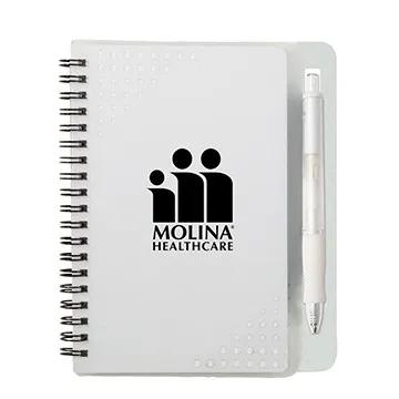 Spiral Notebook with Pen Polypropylene Cover - 5 x 7 in - product view 4