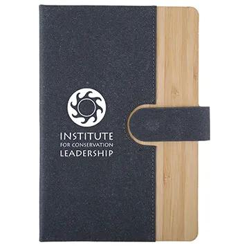 Hardcover Journal Bamboo Edge Magnetic Closure - 5.5 x 8 in - product view 4