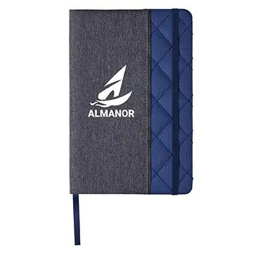 Hardcover Journal Quilted Pattern Elastic Closure - 6 x 8 in