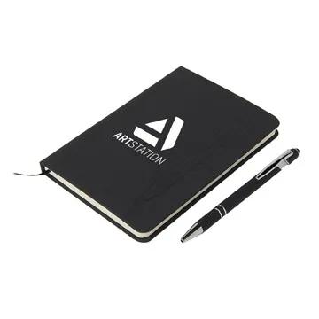 Magnetic Journal and Metal Pen Gift Set - 5 x 7 in - product view 4