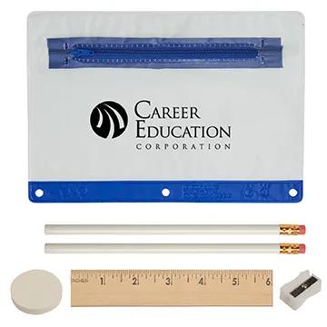 School Supply Kit Translucent Vinyl Pouch - 9 x 6 in - product view 4