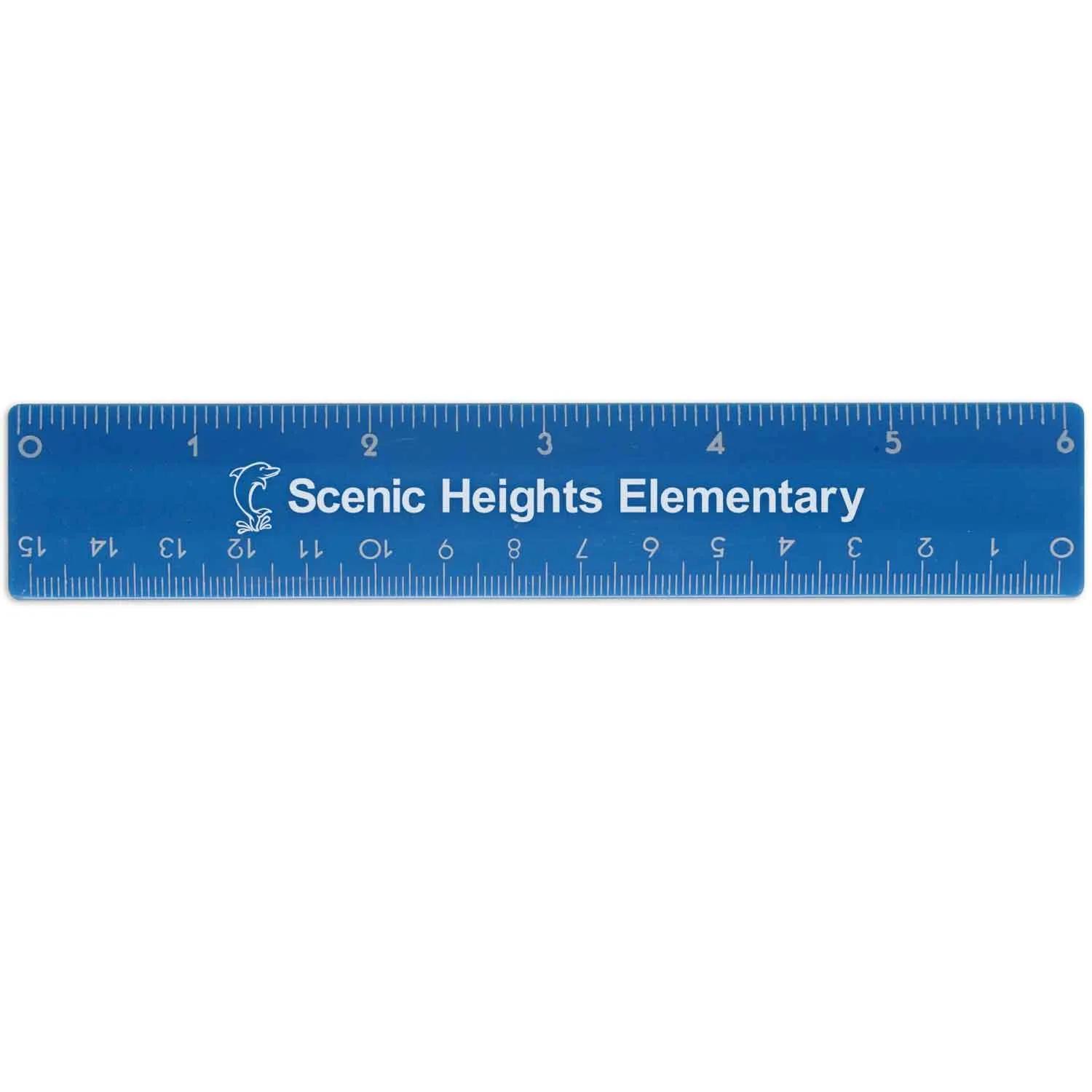 Plastic Ruler Standard and Metric Scales - 6 in - product view 7